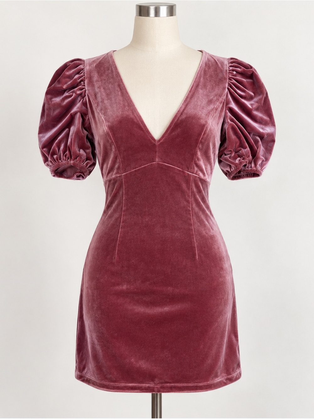 Elevator Disco Velvet wine color mini dress Small